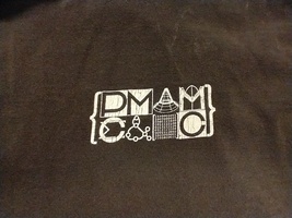 Classic PMAMC&OC logo from the '90s on a shirt. Courtesy of Sam Lisi.